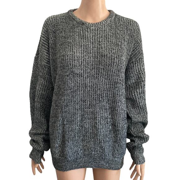 Vintage Edison Knitwear Sweater Womens XL Black White Pullover - Picture 9 of 14